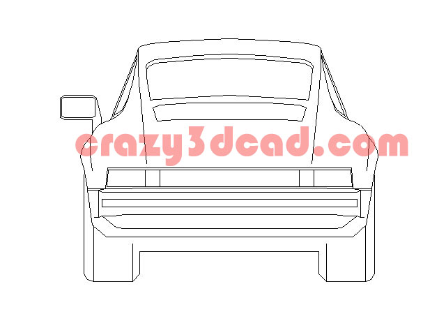 Car Rearview Mirror CAD Block